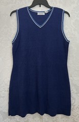 Old Navy Women’s Blue Sleeveless V-Neck Knit Mini Sweater Dress Size Large GUC