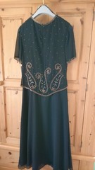 BNWT-LYNDELLA SPL OCCASION LONG DRESS-FLOATING BEADED BODICE-BLACK & COPPER-12.
