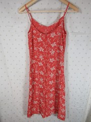 GAP Y2K Floral Pattern Salmon Pink Mini Shift Dress Retro – Women&rsquo;s size 2