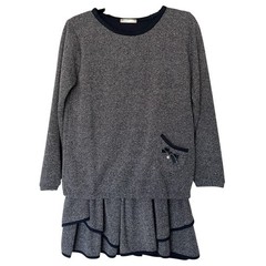 Sooni Korean Style Women’s Blue Gray One Piece Sweater Dress