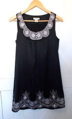 Vertigo Paris Party Cocktail Shift Dress Women&rsquo;s S Embroidered Accents