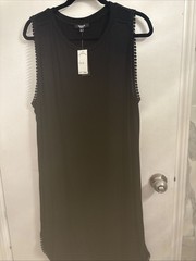 Premise Women&rsquo;s Black Croshe Accent Beach Viscous Dress Size XL NWT