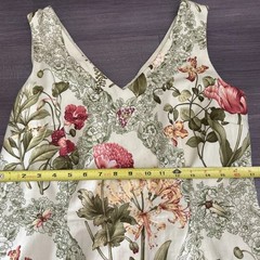 Talbots Vintage Beaded Embellish V Neck Dress Party Travel Size 12 Multicolor