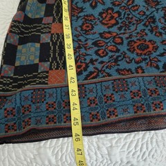 Peruvian Connection Womens XL Pima Cotton Floral Jacquard Knit Maxi Dress Teal