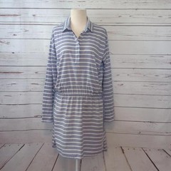 Gap Chambray Blue Striped Preppy Nautical Summer Cotton Shirtdress Women&rsquo;s Small