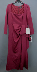 Xscape Scuba Square-Neck Ruffle-Side Gown MSRP $249