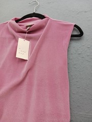 A New Day Women Shift Dress Above Knee Size M Pink Solid Sleeveless Casual