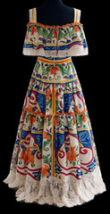 Designer Fashion Stanning luxury-quality off shoulder maxi dress 100% cotton