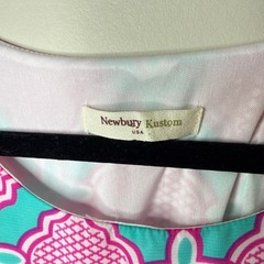 Newbury Custom Size Small Bright Tank Dress Lilly Pulitzer Like Pink Aqua Beach