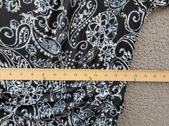 NY Collection Plus Size Elbow Sleeve Side Pleat Dress Womens 1X Verbena Pullover