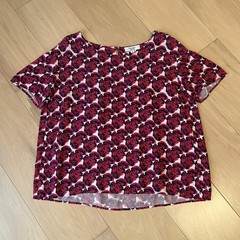 Peter Som x RTR Floral Pop Art Blouse Short Sleeve Women’s Medium