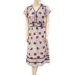 Sea New York Kaleidoscope Embroidered Printed Broadcloth Midi Dress S 251457