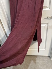 NWT Soft Surroundings Mauve Sleeveless Dress Large Vneck Shirred Front Side Slit