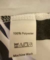 NEW DRESS L White And Black Print Keyhole Neck Machine Washable Poly 40” Bust