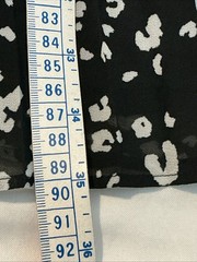 Nine West Georgette Collared Long Sleeve Black Animal Print Pleated Dress XS