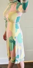 Vintage 60’s retro Averado Bessi dress made by Montaldo’s, 100% silk