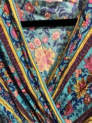 EUC Women&rsquo;s CUPSHE Blue Floral V-Neck Mini Dress S