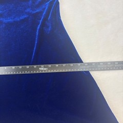 VTG Y2K 1990&rsquo;s Midnight Glo 13/14 M Velvet Royal Blue Spaghetti Strap Mini Dress
