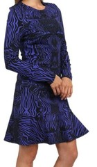 Nicole Miller Women&rsquo;s 241006 Tidal Tiger Long Sleeve Flippy Dress Size S