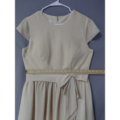 LANTING Bride Design Sleeve Bow Button Dress Women See Measurements
