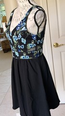 BCBGeneration Black Floral Embroidered Sleeveless Fit & Flare Dress NWT Size 6