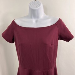 Sarin Mathews Dress Women&rsquo;s Large A-Line Short Sleeve Off Shoulder Above Knee