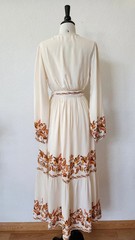 New Anthro Maxi Dress Size Medium Floral Button Bow Belt Pockets Coquette Garden