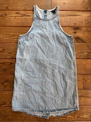 Lucky Brand Denim Button Back Sleeveless Midi Dress Women&rsquo;s Small Chambray Blue