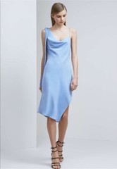 KEEPSAKE The Label needed me Dress asymmetrical Pastel Blue Draped NWT Size XS
