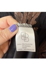 Baltic Born Sequin Floral Mesh Maxi Dress Black/Gold Flutter Sleeve Sz 3XL