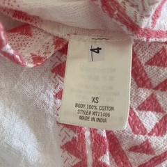 Tiered Mini Dress XS Resort Travel Boho Pink White Hippie Vacation Beach Festiva