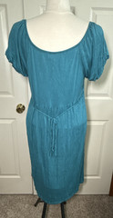 MM Plus MM+ Smocked Top Full Swing Turquoise Green Dress Sz 1X Made in USA