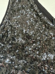 Ella Moss Black Sequined Sleeveless Cocktail Party Evening Dress Sz L Large