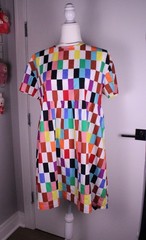 Target Pride Collection – Rainbow Checkered Oversize Skater Dress – Size XS NWOT