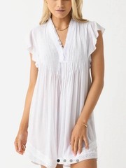 Poupette St Barth Sasha Mini Dress White $350. Excellent Resort Collection XS