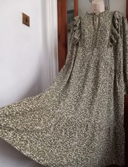 VTG Look Indian Ruffle Tiered Gypsy Midi Praire Dress Size 22 Cottage Core 70s