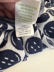 LILLY PULITZER Evie Dress Unbuttoned Jacquard Navy Blue White Button Bow Sz S