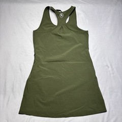 BACKCOUNTRY Tank Dress Small Olive Green On The Go Athletic Lightweight Pockets