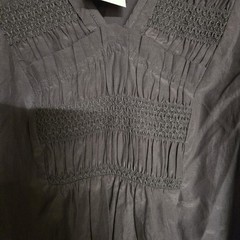 J Jill Silk Shirt Dress Size Medium Purple Pintuck Long Sleeve Shift Button Cuff