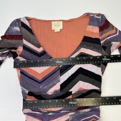 Maeve Dress Women Extra Small Pocket Chevron Lined Anthropologie Work Party No