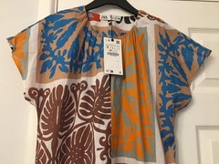 Zara OVERSIZE PRINTED MIDI DRESS ~ Size S (oversize) ~ MULTICOLOURED | 4786/258