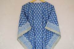 TARRIF FREE✅0% CHARGE 100% Cotton Hand Block Print Long Kaftan Dress KF-168*