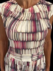 Marc Marc Jacobs Multi Color Elastic Neck Ruffle Tiered Sleeveless Modal Dress M
