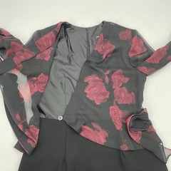 John Roberts 1-piece shift w floral wrap jacket Size 10 Women’s Wedding Guest