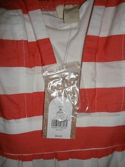 NEW Red Camel Size Medium Womens Dress Orange Pink White Stripes NEW TAGS $50