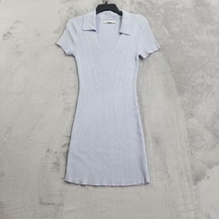 Abercrombie & Fitch Dress Womens S Blue Ribbed Collared Short Sleeve Polo Mini