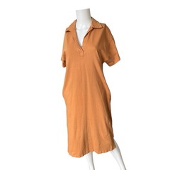 Urban Outfitters Orange Preppy Polo Dress Short Sleeve Cotton Womens Size XS