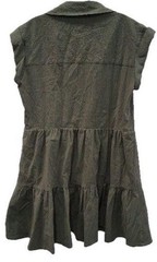 NWT Veronica Beard Trisha Tiered Cotton Mini Dress in Stone Army