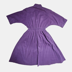 Vintage Petites By Willi Dolman Batwing Sleeve Mini Dress 6 Elastic Waist Cotton