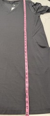 Eileen Fisher Medium M V-neck Elbow Sleeve A-Line Dress Jersey Knit $178